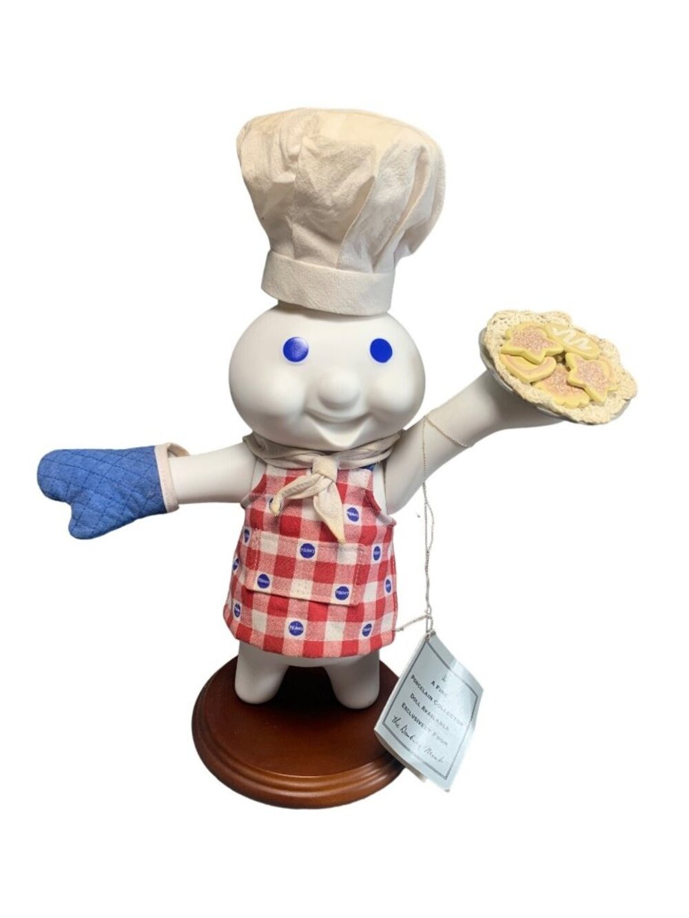 Danbury Mint Pillsbury Doughboy Porcelain Collector Doll Chef Hat Apron